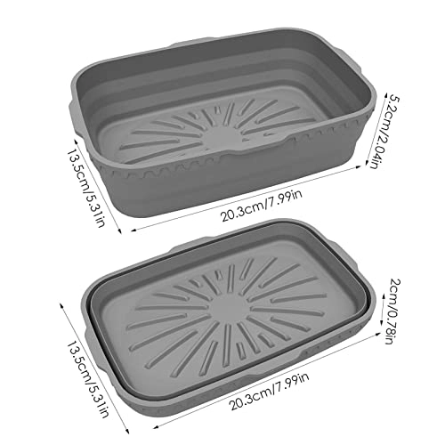 Foldable Air Fryer Liner - food-grade silicone 2Pcs
