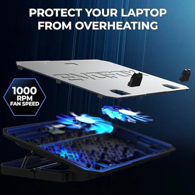 LAPTOP COOLING PAD - 12-17 INCH 6 QUIET FANS