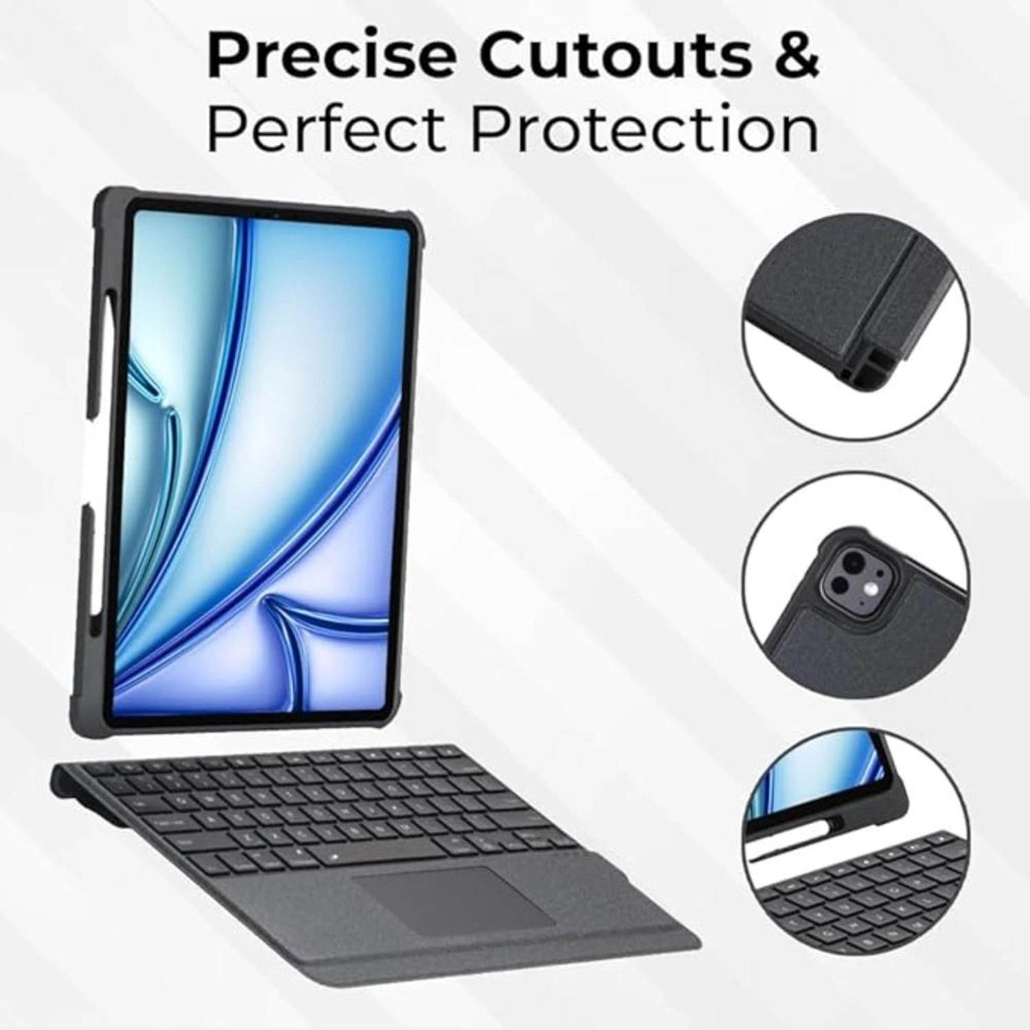 Keyboard Case with Screen Protector for iPad Pro 13-inch (2024)