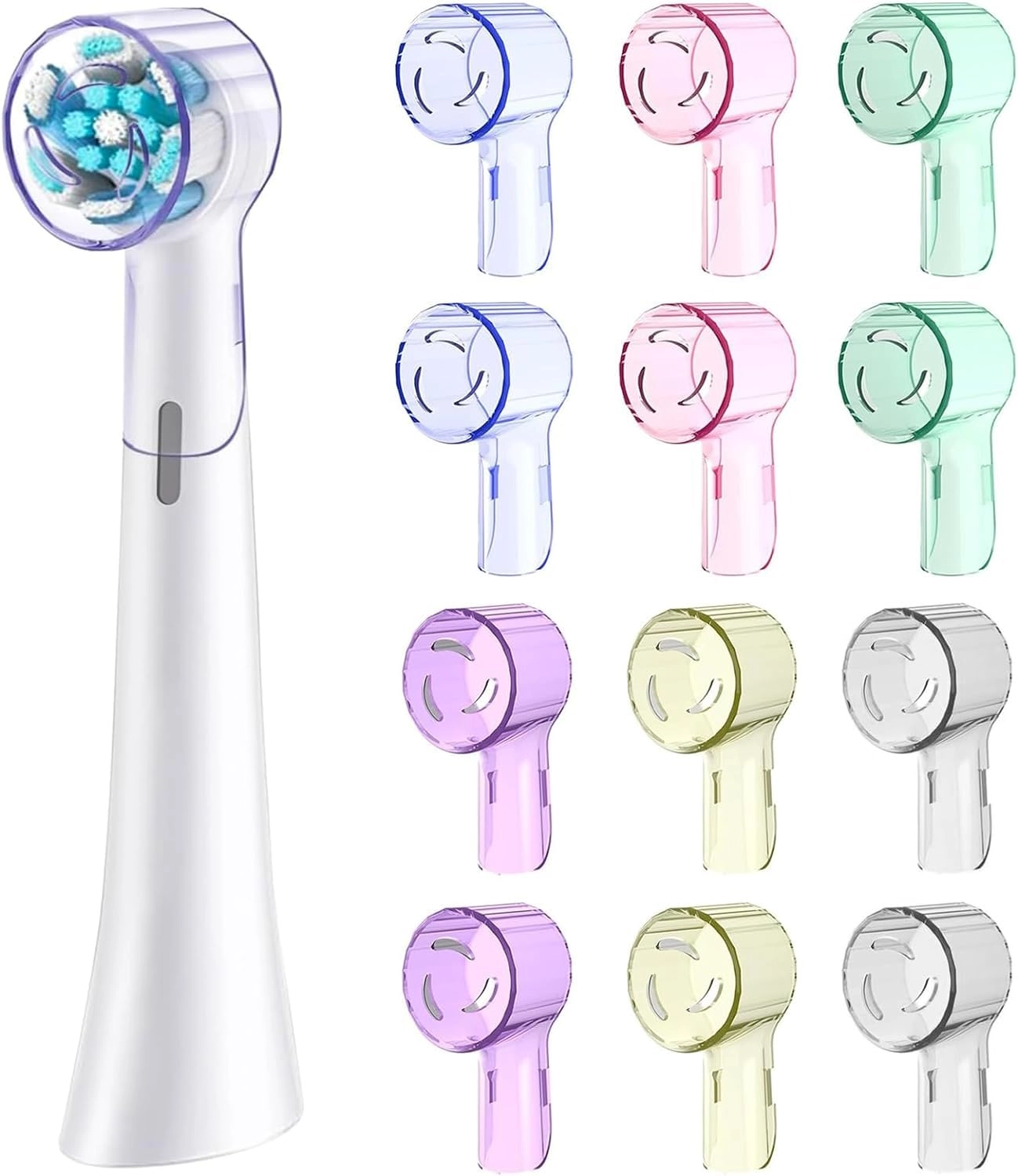 AoMige Replacement Toothbrush Heads - 12 piece(s) Multi-Coloured