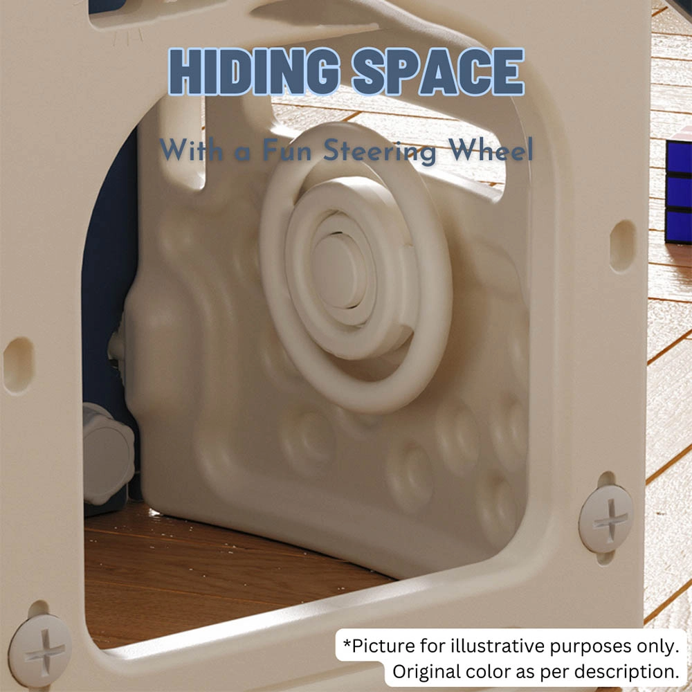 Slide with Climbing Wall & Basketball Hoop - Suitable for 3 years and above 161 x 80 x 102 cm