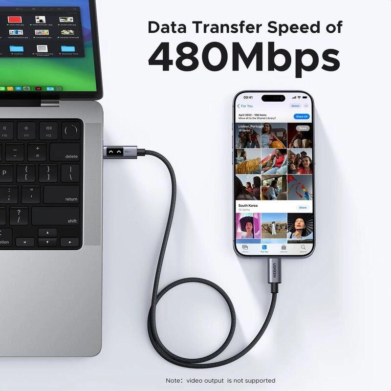 Uno Cable 100W USB-C to USB-C 3m Braided