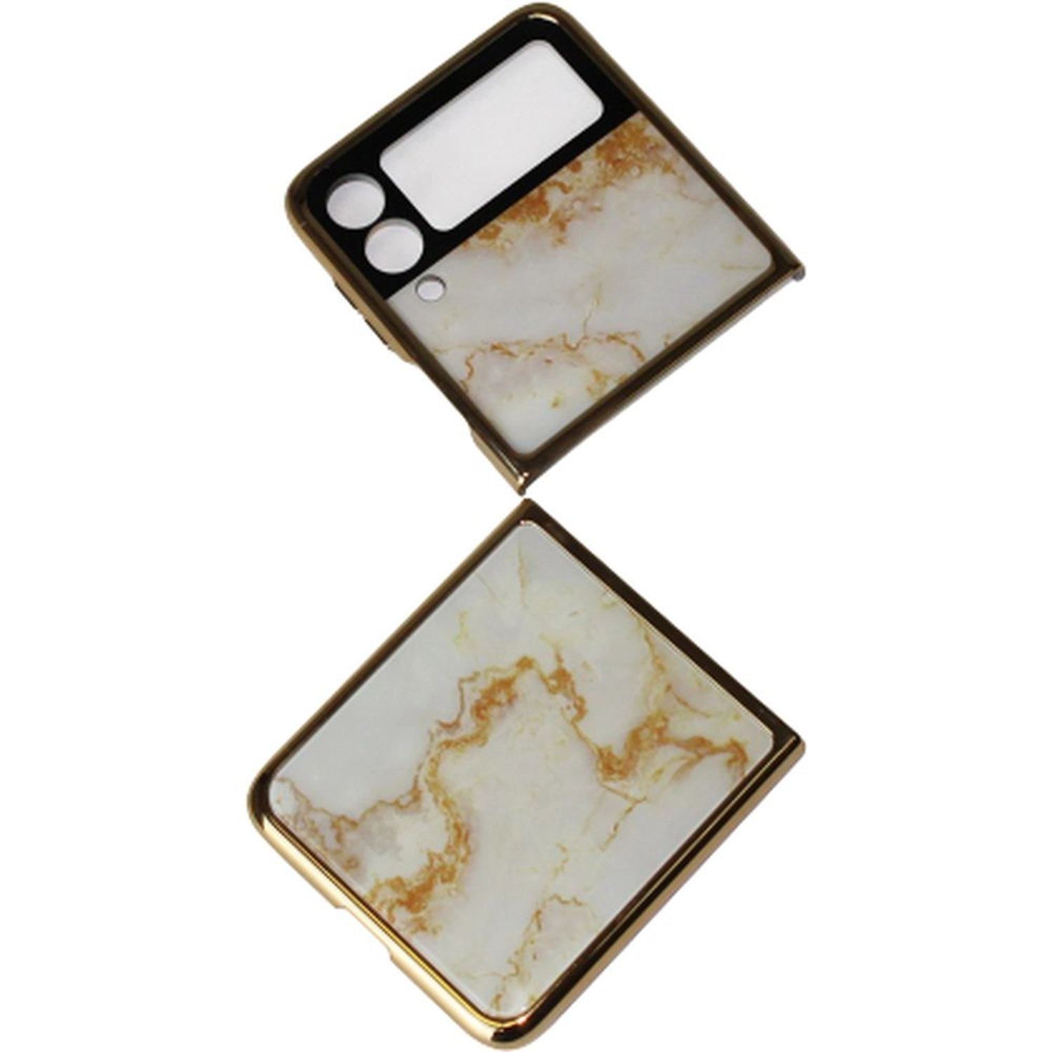 Max & Max Back Case White/Gold for Samsung Galaxy Z Flip 3