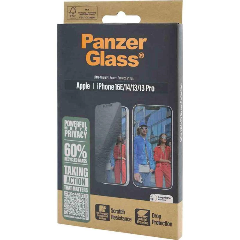 Ultra Wide Fit Clear Tempered Glass Screen Protector for iPhone 16 Plus