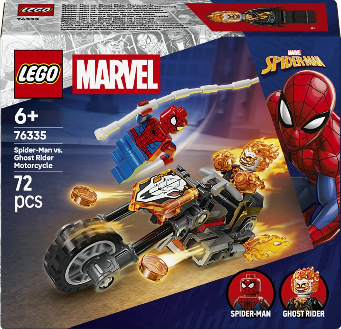 Super Heroes Spider-Man Vs Ghost Rider Motorcycle (76335) - 6+