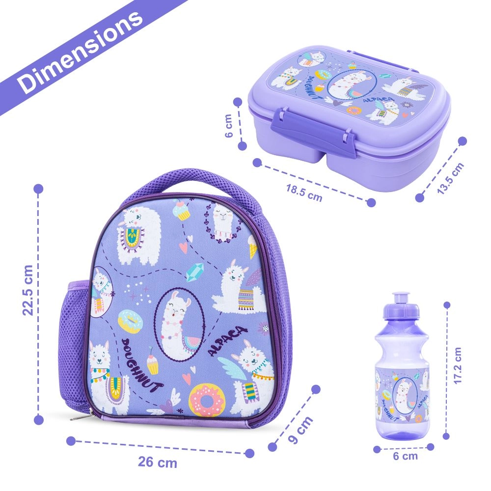 Lunch Bag - Dinosaurs + Lunch Box - 750 ml + Water Bottle - 450ml