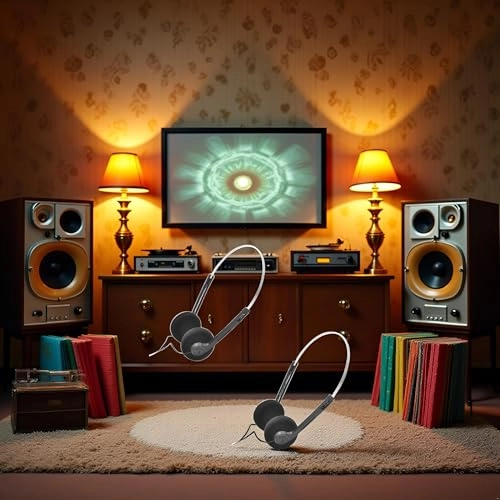 Retro Over-Ear Headphone Wired Headphone