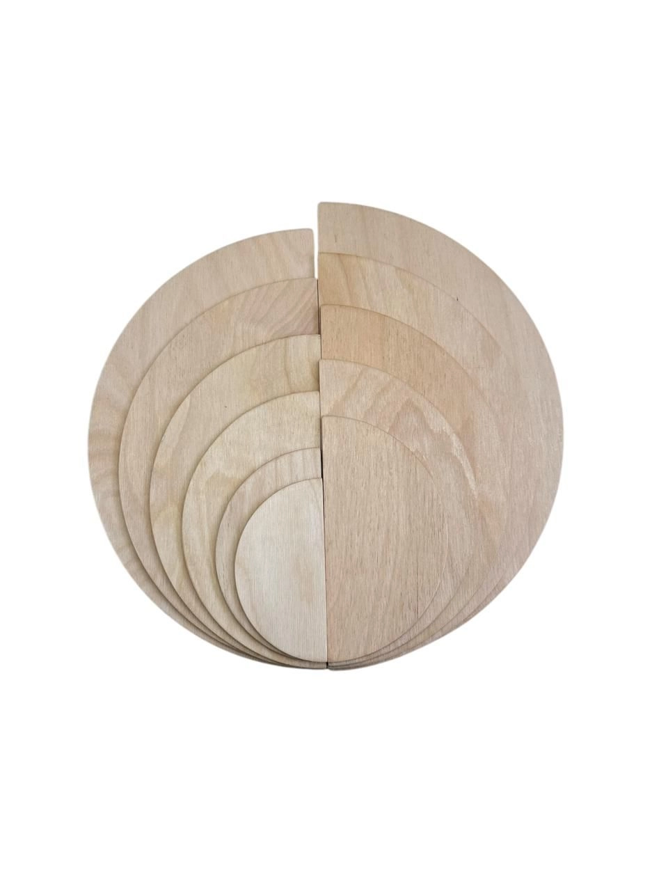 Wooden Grading Semicircles - 3 years and above 11 pieces