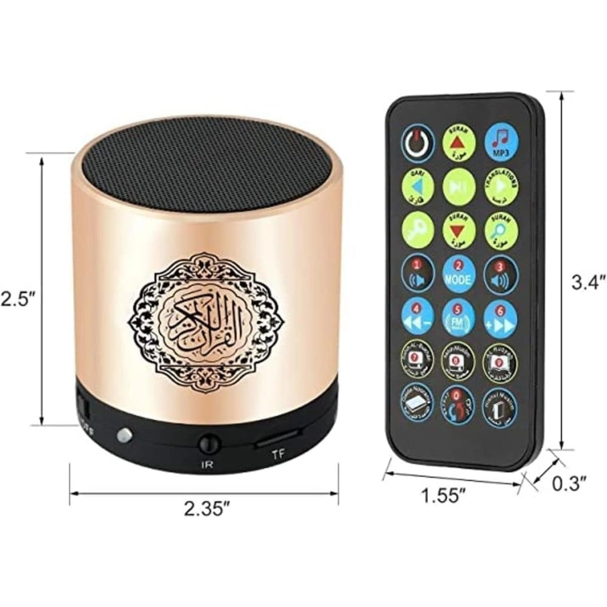 Wall Quran Speaker - Bluetooth FM Radio 16-Language