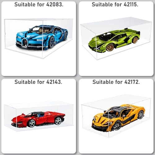 Clear Acrylic Model Car Display Case - 1pc 1/8 1/10 Lego 42083/42096/42125/42143
