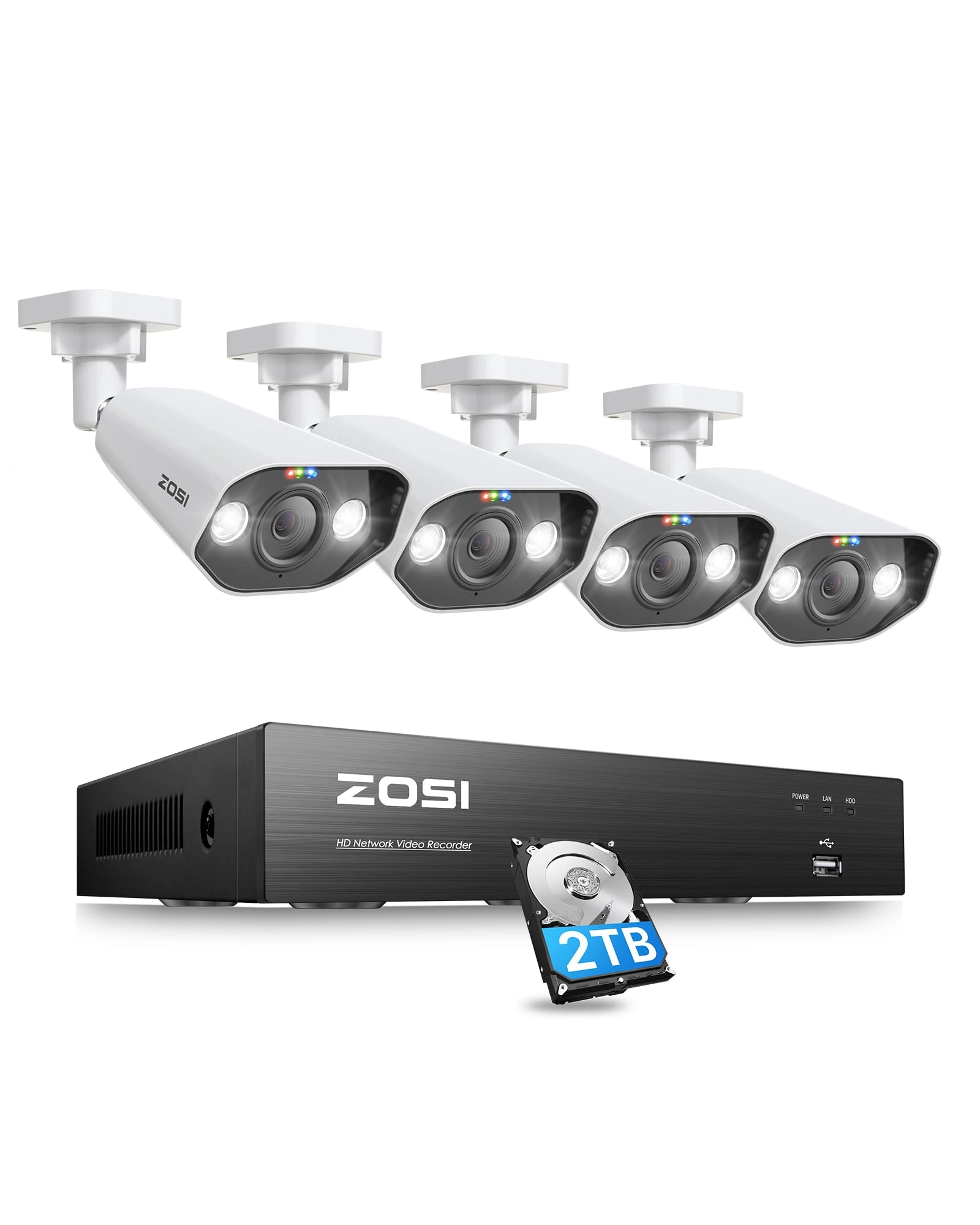 Zosi PoE Security Camera System - 8 channels