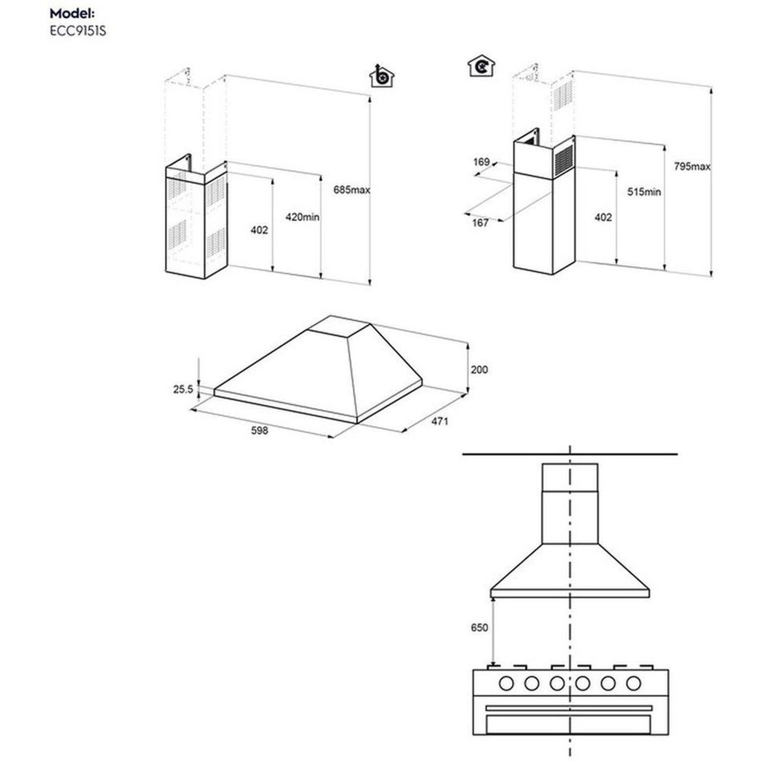 ECC9151S - 898 millimeter