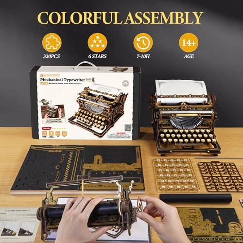 Typewriter 3D Puzzle (US06-RT-LK703B) - 320 pcs