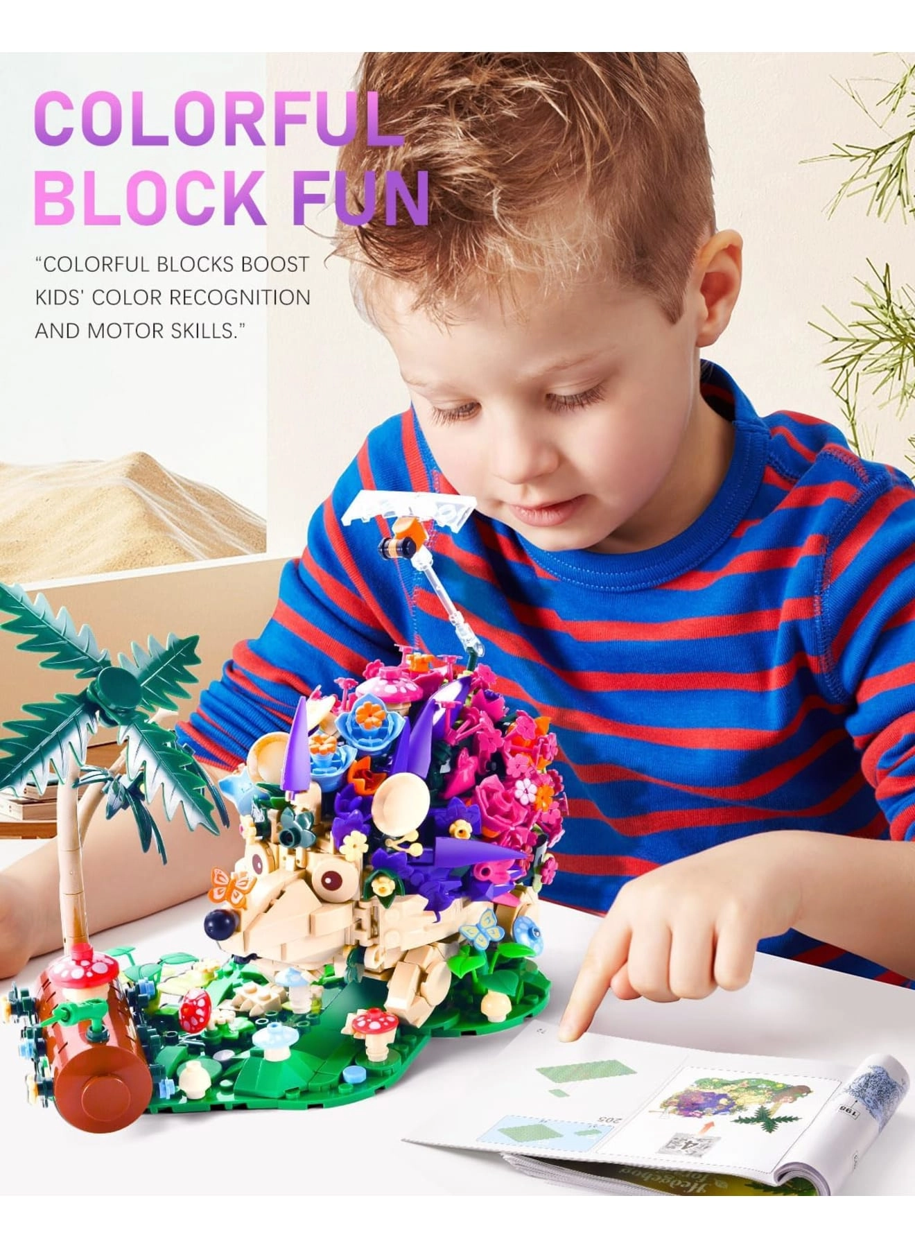 Flowers Hedgehog Building Kits - Animals Insects Flowers Jungle