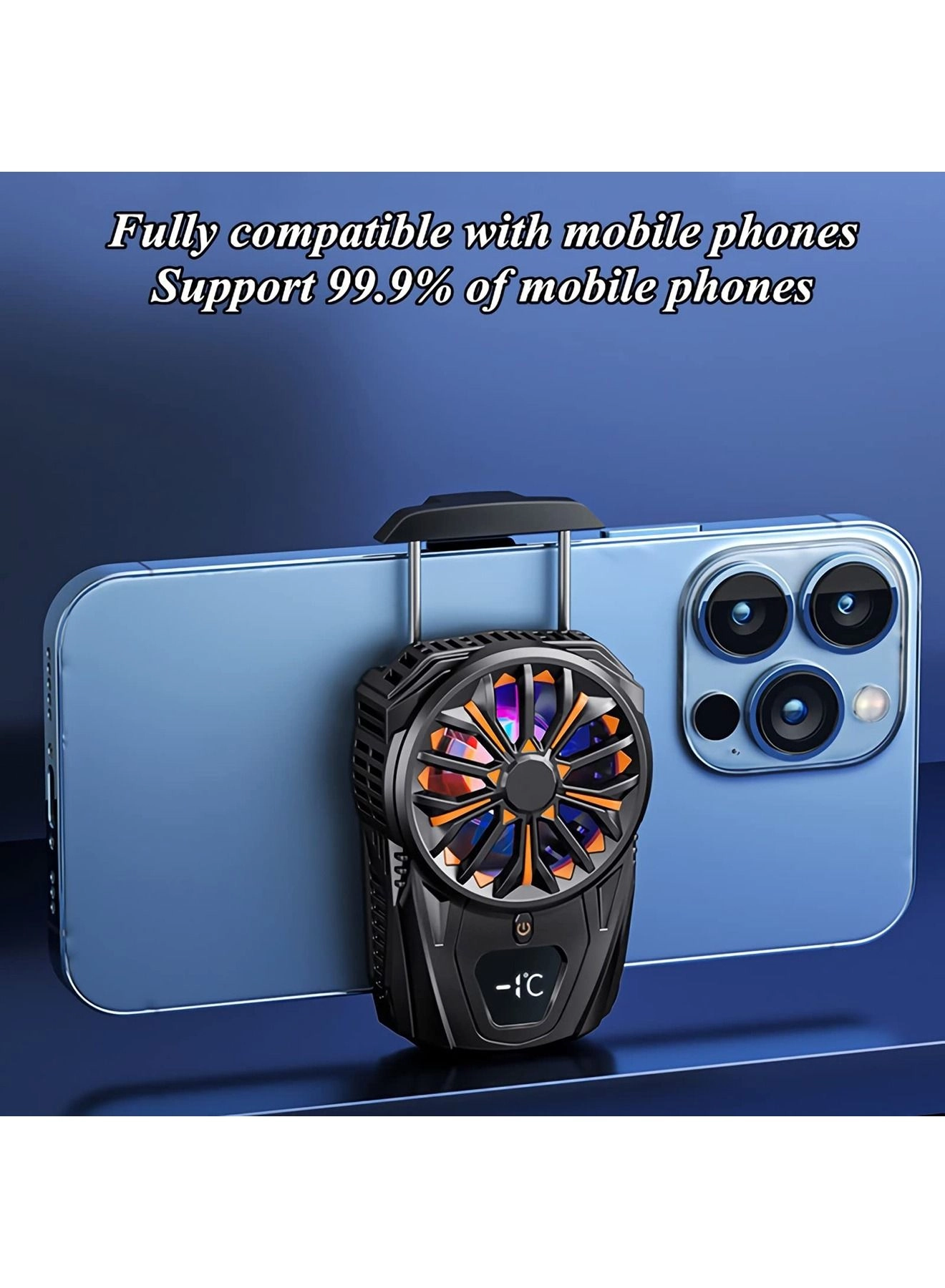 Phone Cooler - iPhone Samsung Moto LED Temperature Display