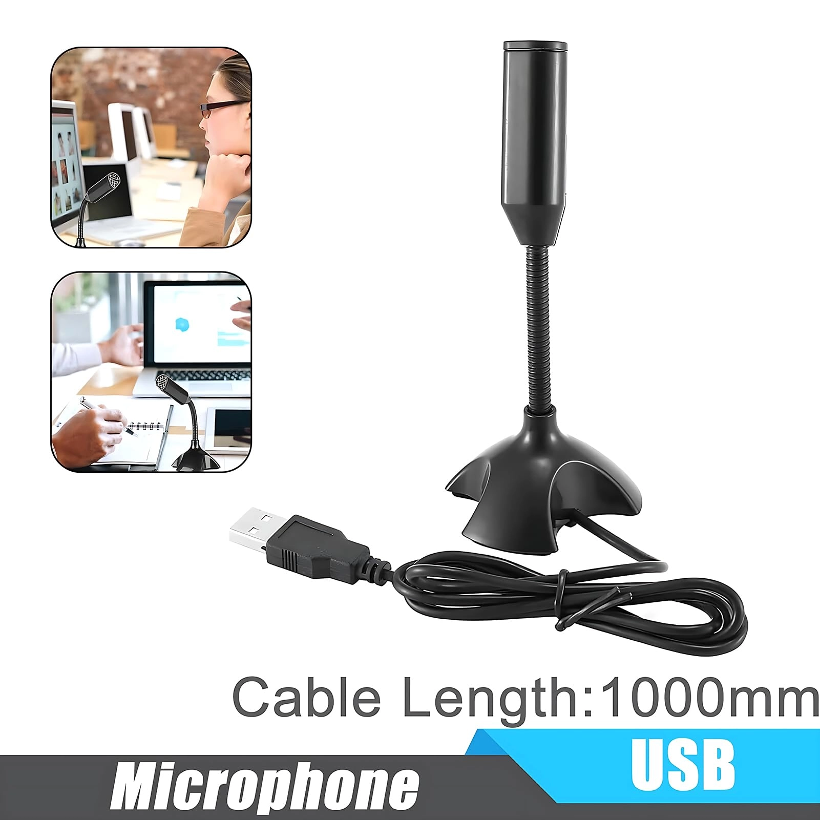 M-306 USB+3.5mm-Mini-Jack Microphone
