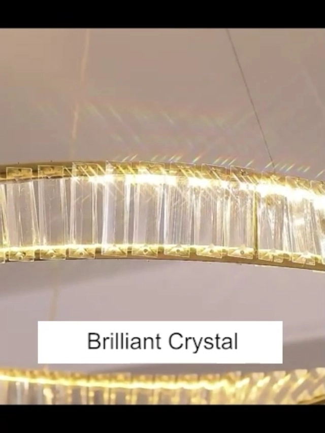 Modern Crystal Chandelier - Cool White Daylight Warm White Dimmable