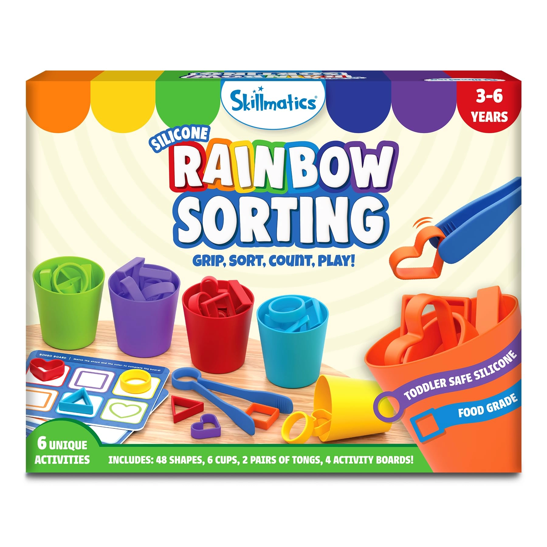 222A, Podar Chambers, 109 S.A. Brelvi Road, Fort, Mumbai - 400001, Grasper Global Private Limited Silicone Rainbow Sorting - Ages 3, 4, 5, 6 1 Piece