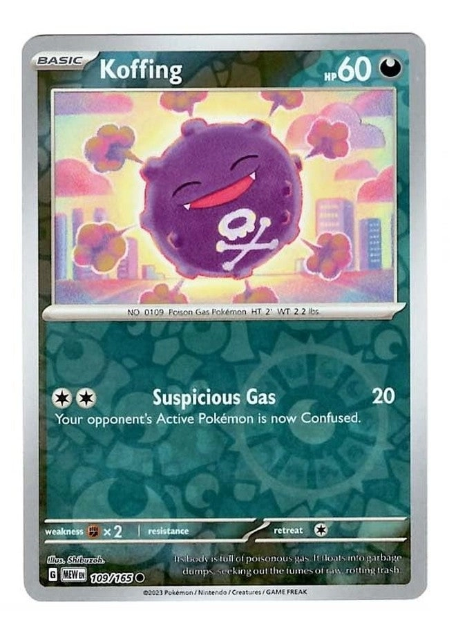 Pokémon Koffing 109/165 - Reverse Foil