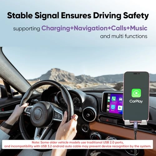 Android Auto Cable 15W USB-A to USB-C 0.9m Braided