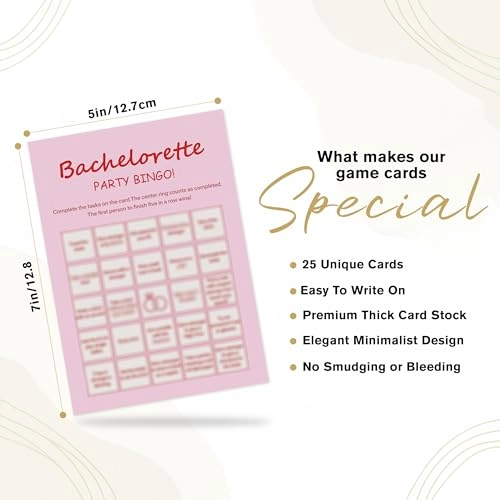 Bachelorette Party Bingo Cards - Adult 25