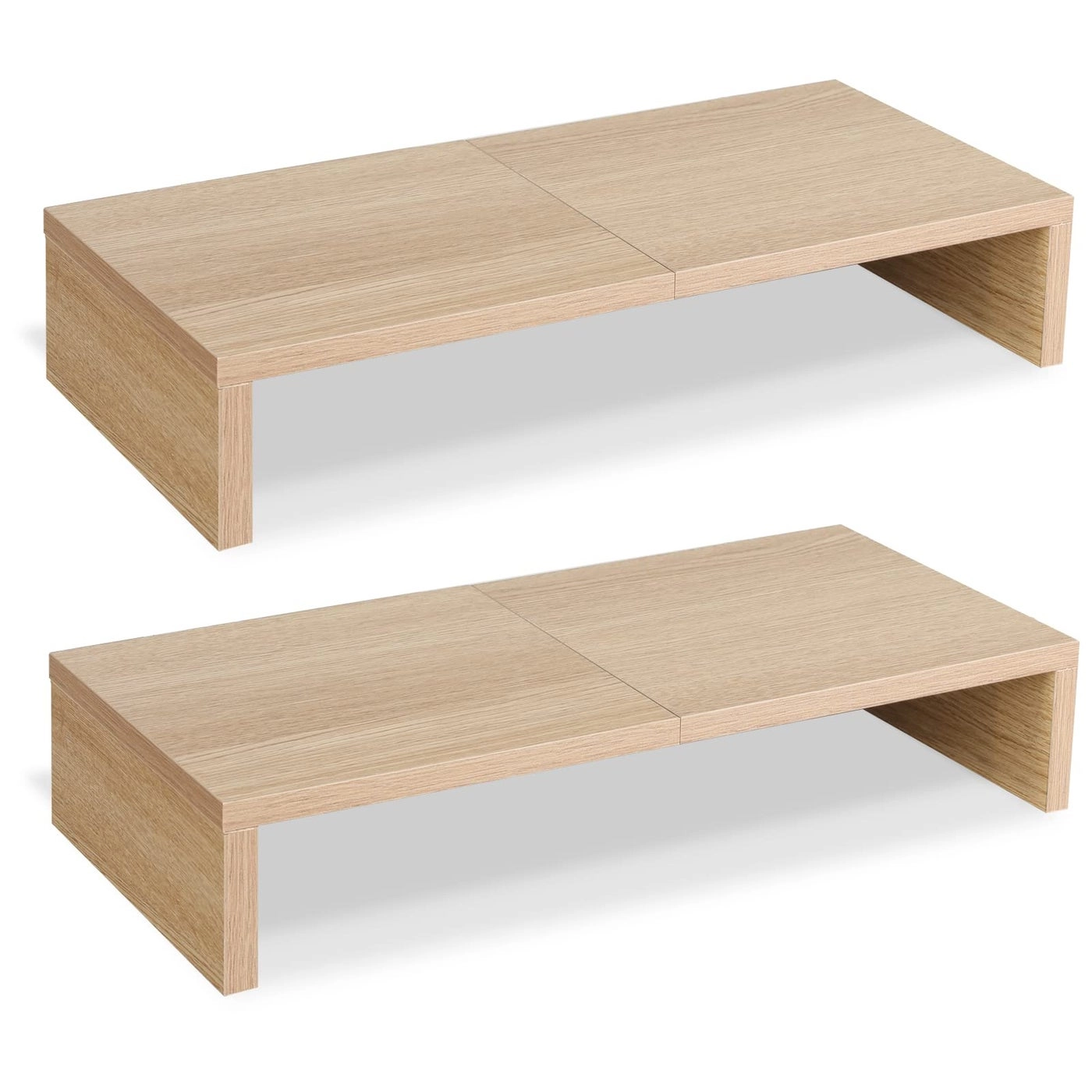 Monitor Stand Riser - White 2 Pack 2 Tier