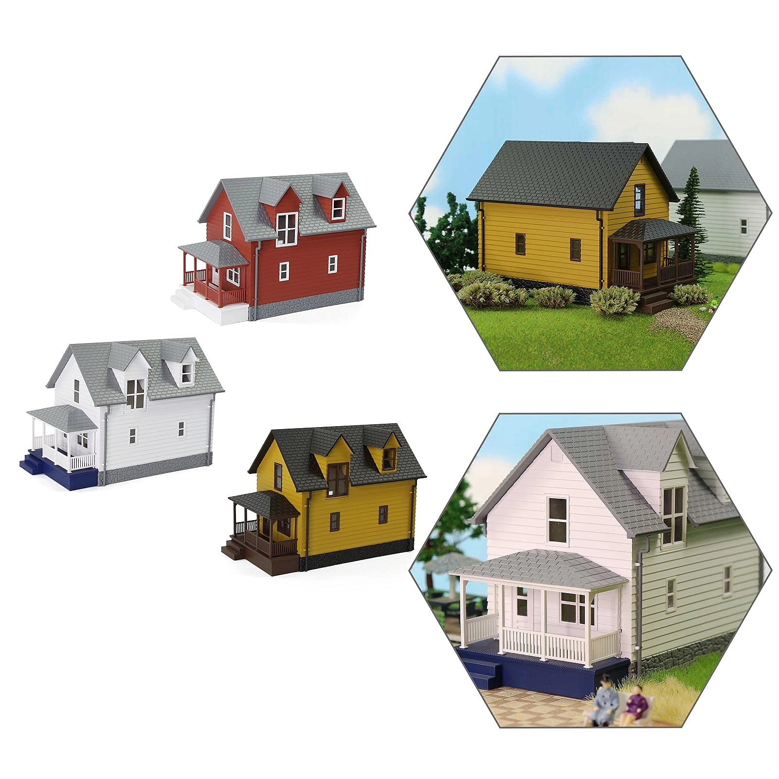 Evemodel Residential Modern House - 1:160 Assembled