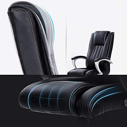 Desk Chair - PU Leather Brown High Back