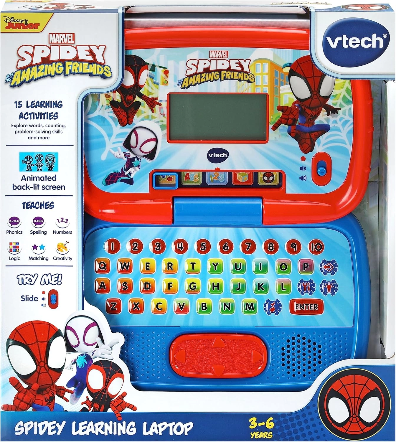 COLOR LAND CHILDRENS TOYS CENTER LLC Spidey & His Amazing Friends Learning Laptop - 3 years and above