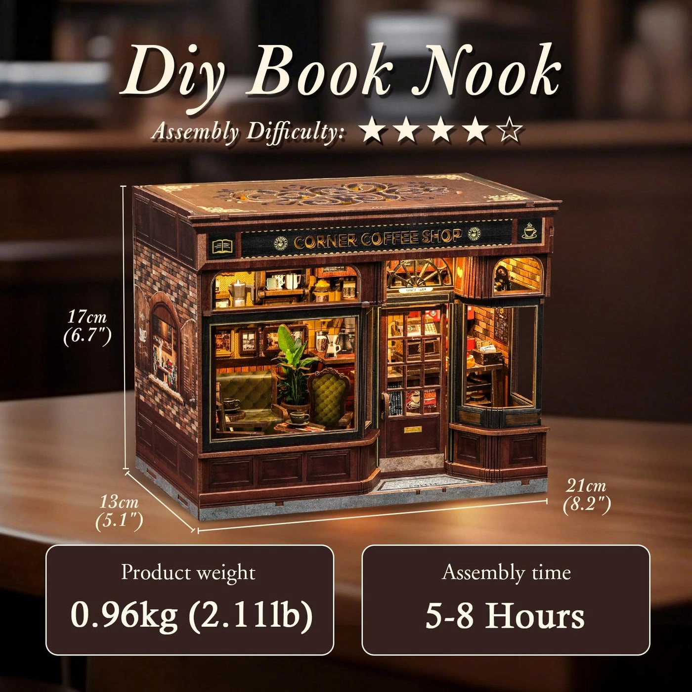 Book Nook Kit - Corner Coffee Shop