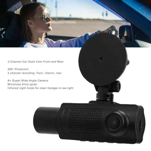 3 Channel Car Dash Cam - 1080P