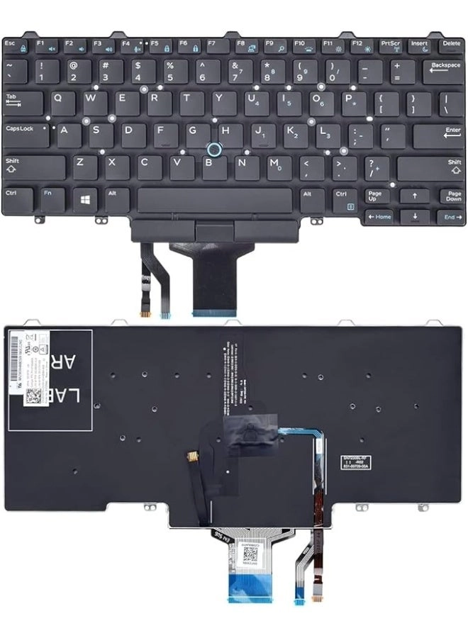 Replacement Backlight Keyboard - E5450 E5470 E7450 E7470 5480 5490 5491 7480 7490 US Layout