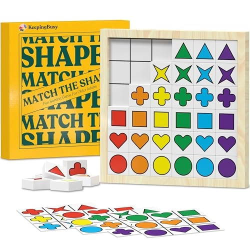 Match The Shapes Wooden Game - 15 years and up 36 pieces