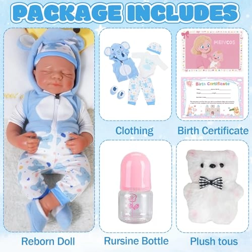 Reborn Baby Doll - 18.9 in Silicone Boy Ages 5+