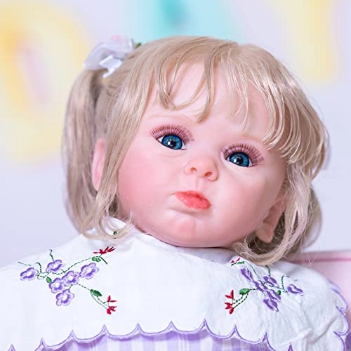 Adelaide Reborn Baby Doll - 60 cm Silicone Vinyl Brown Eyes