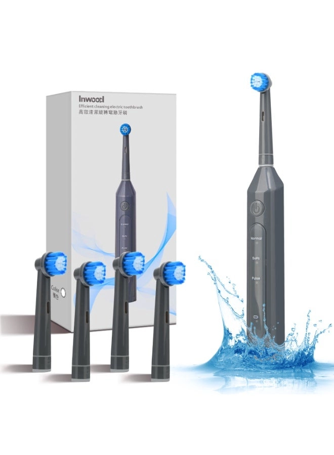 Inwood Rotating Electric Toothbrush - IPX7 Waterproof 2-Min Smart Timer Wireless Charging