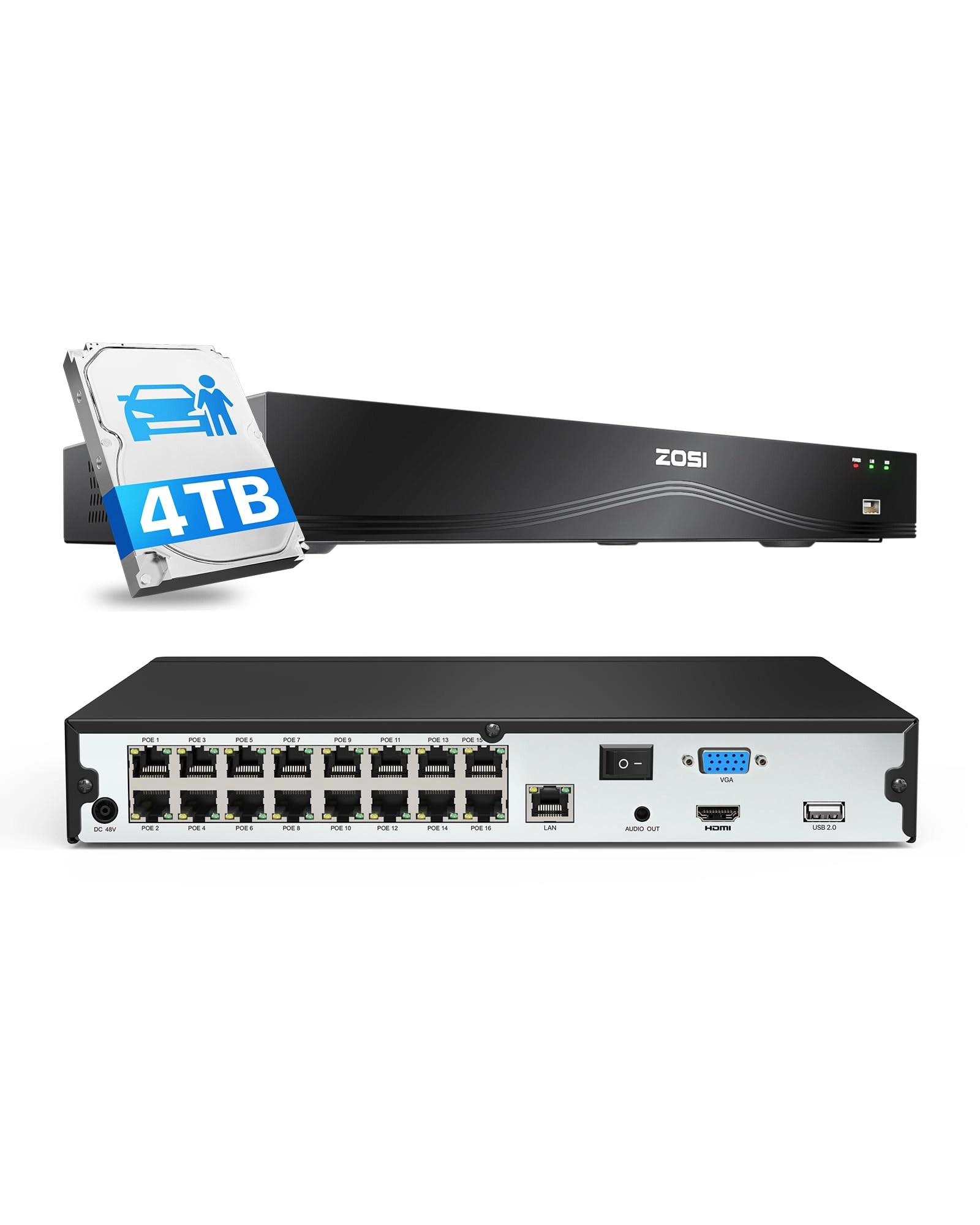 Zosi PoE NVR - 16 channels