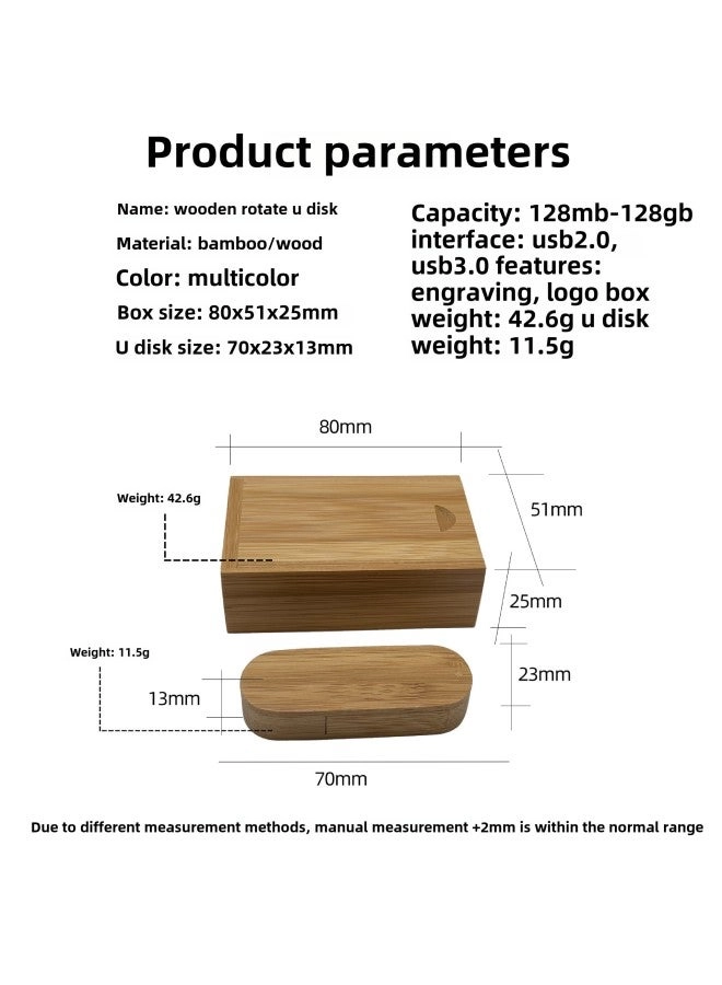 Bamboo Wood U Disk - 16GB