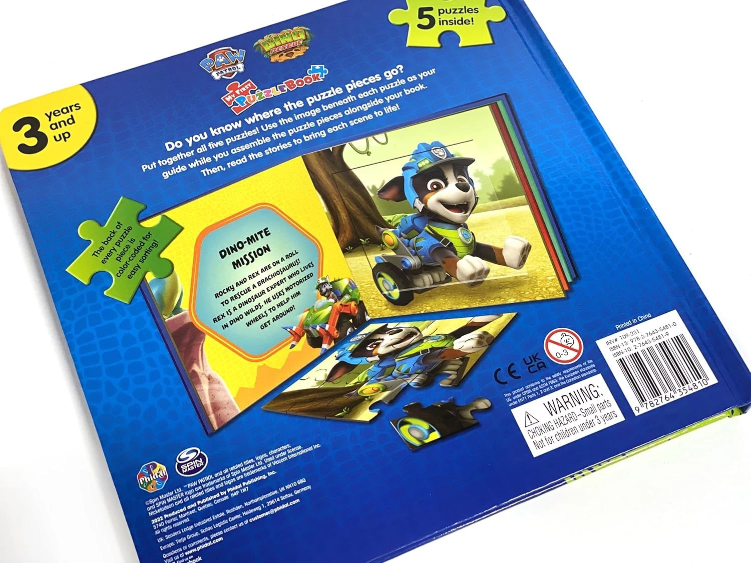 Paw Patrol Dino Rescue My First Puzzle Book - 3+ 9 pieces