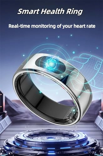 Smart Health Ring - Size 9 Black 7 Day Battery