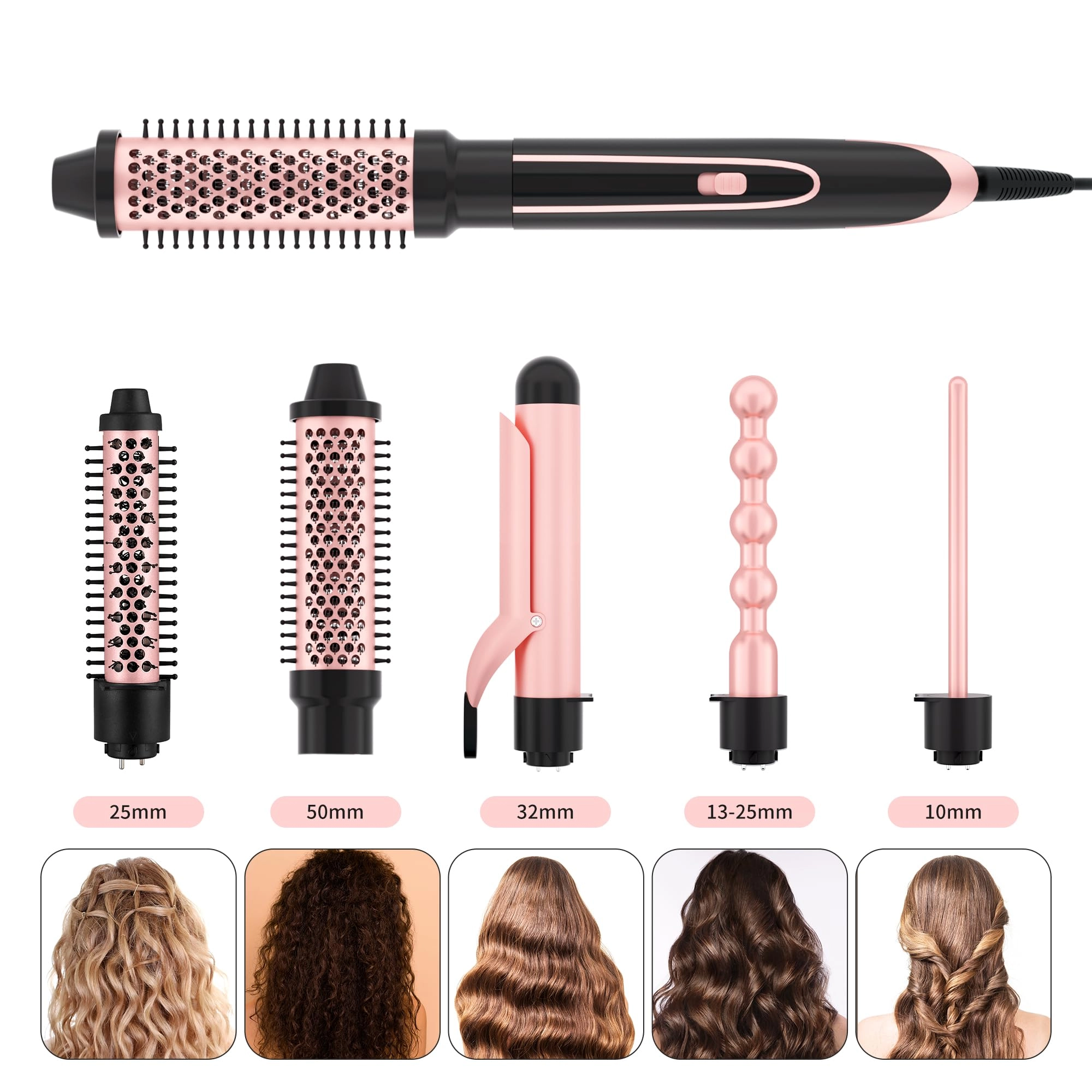 5-in-1 Curling Iron - 1.49inch 0.35"-1.25"