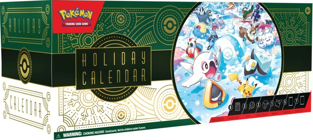 Pokémon 2024 Holiday Calendar - Official Gift Box Booster Packs Promo Cards