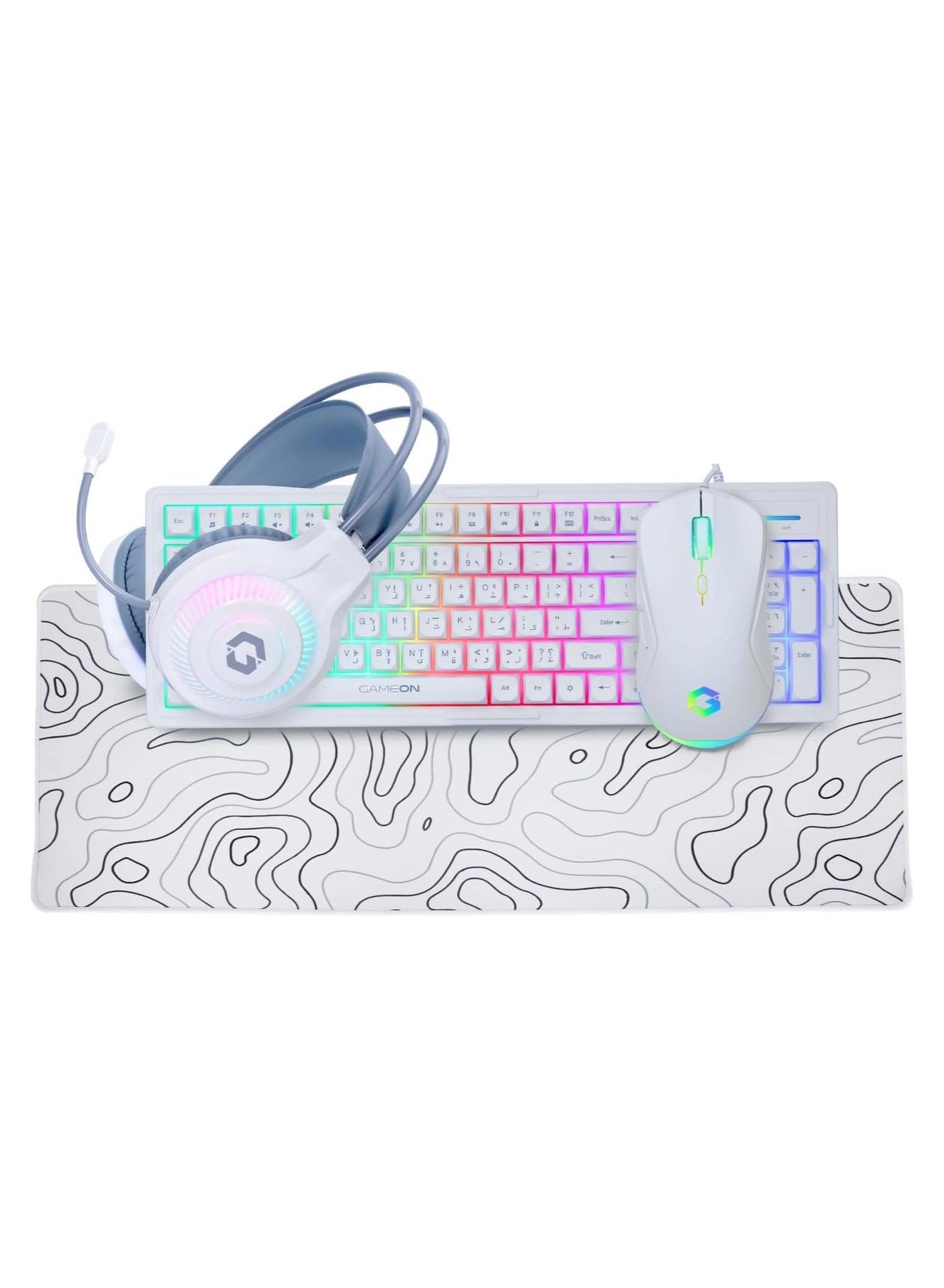 GameOn Keyboard + Headset + Mouse + Mousepad