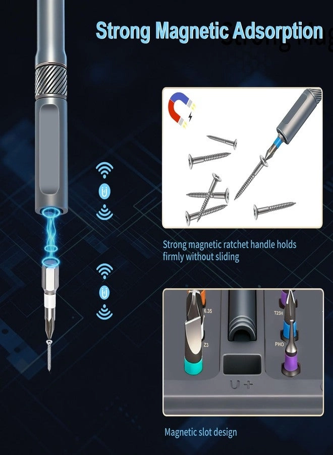 Magnetic Ratcheting Multi-Bit Screwdriver Set (42 Pcs)