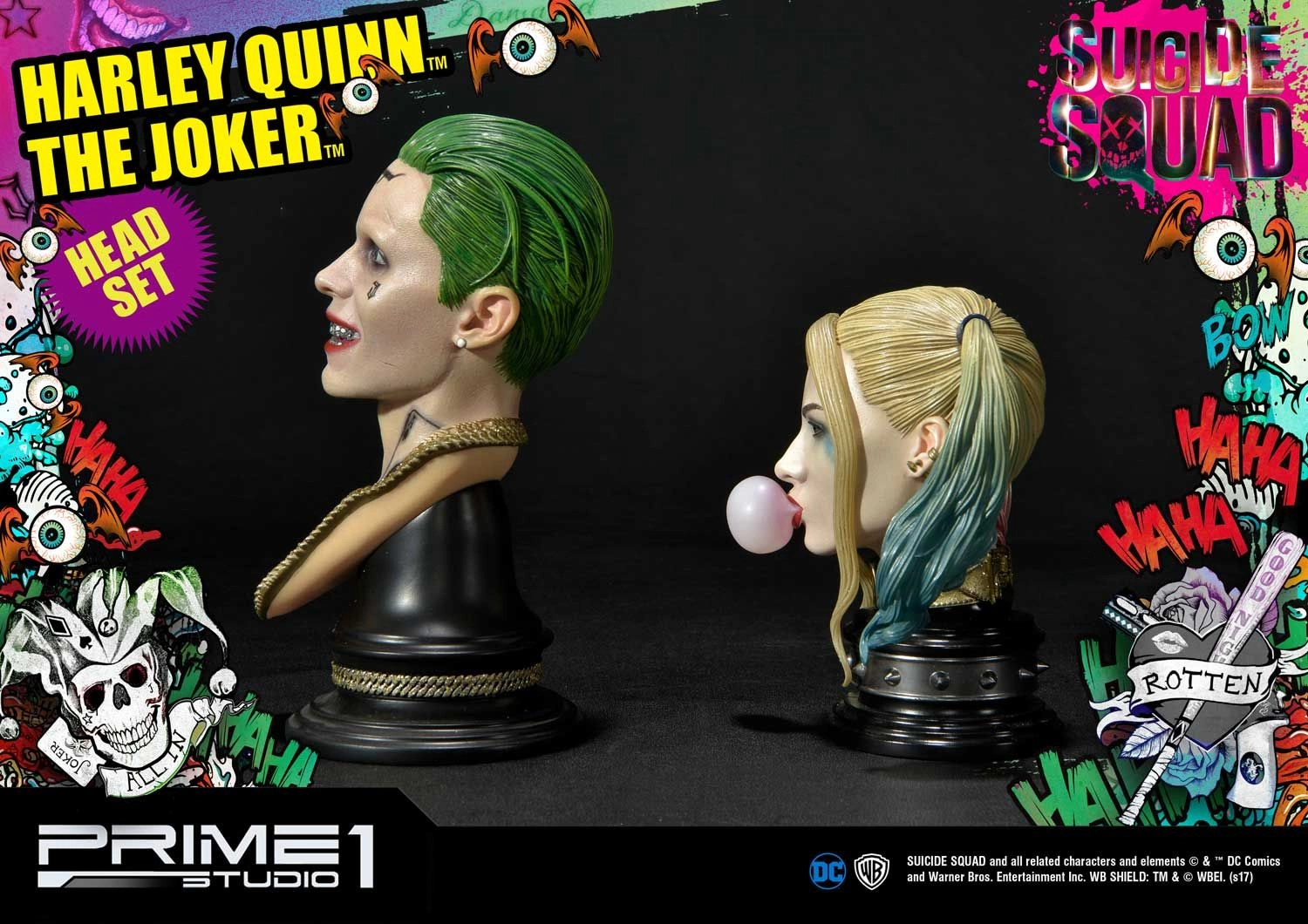 Harley Quinn Head + Joker Head