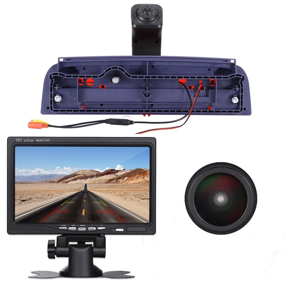 Reversing Camera + LCD Colour Display Monitor - Night vision AHD video signal or CVBS signal 1280 x 720 pixels
