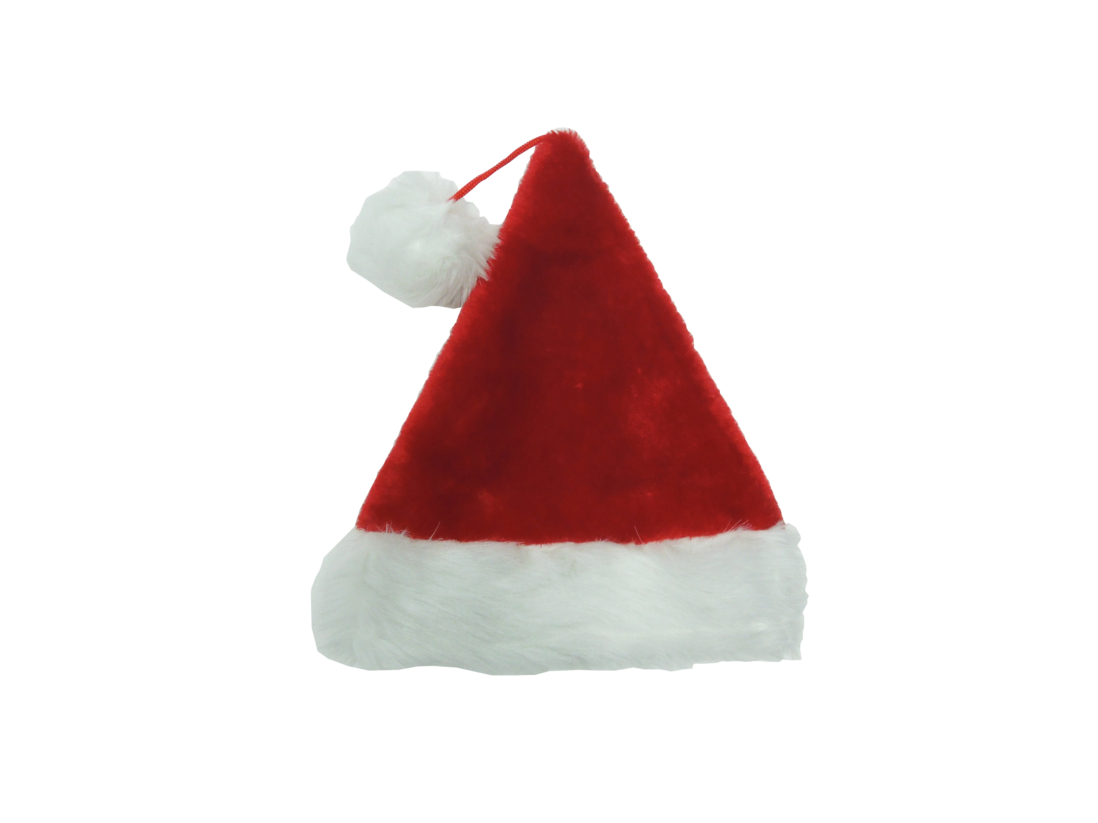 Adult Plush Santa Hat - Red/White