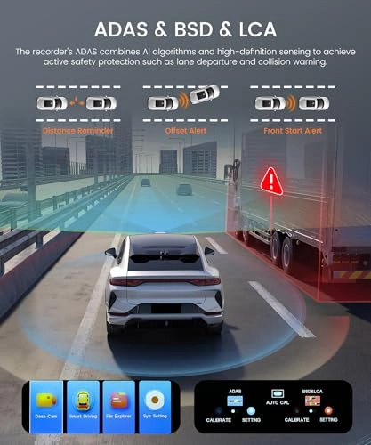 360° 4 Channel Dash Cam - 2K + 1080P
