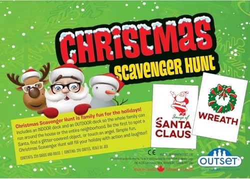 Christmas Scavenger Hunt - 220 Cards Indoor and Outdoor Decks