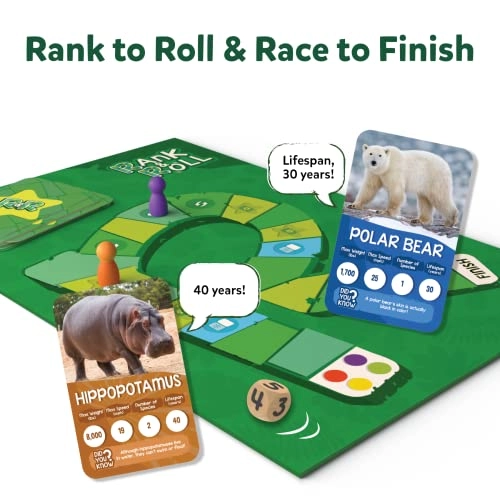 Rank & Roll: Animals - Card & Board Game